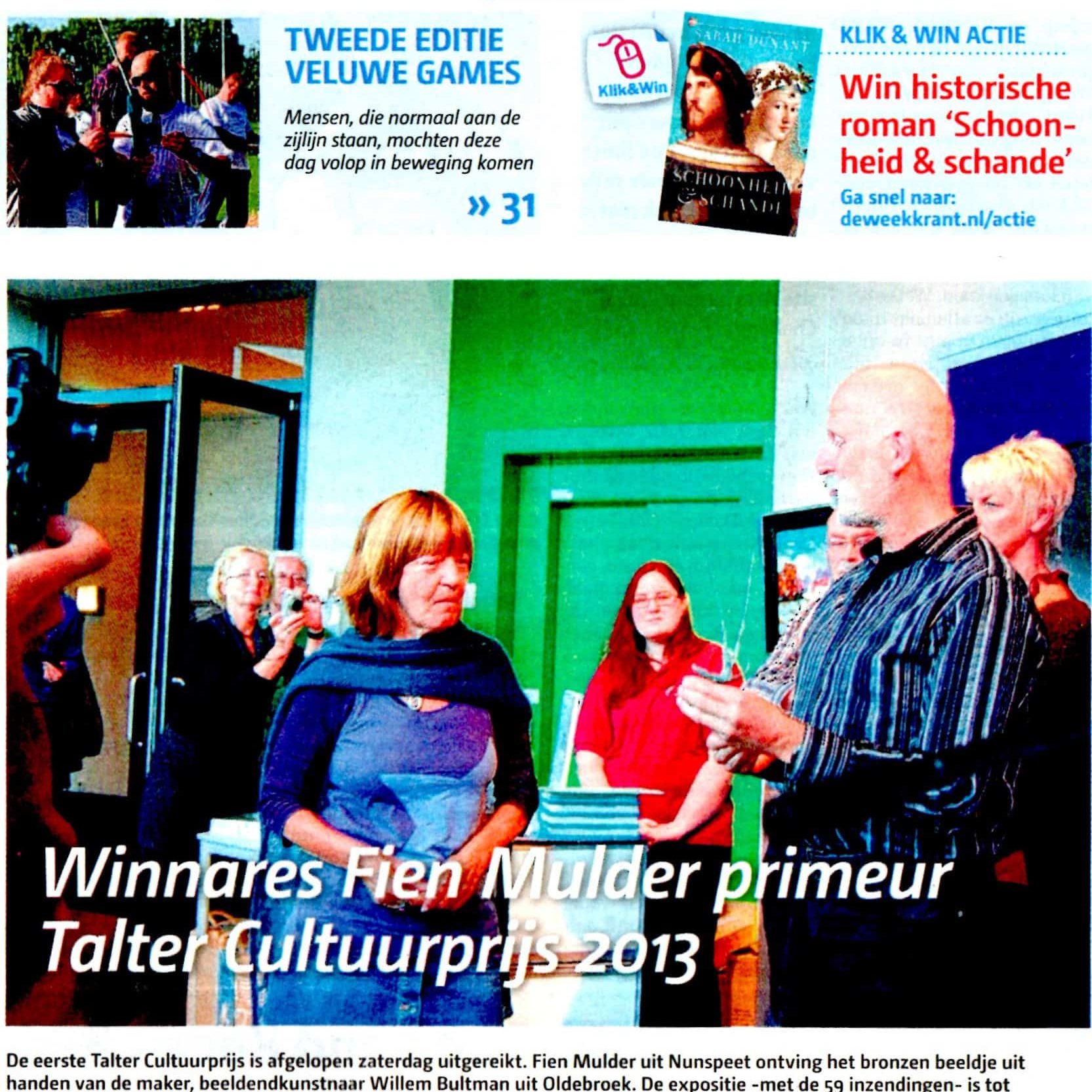 2013 - Taltercultuurprijs